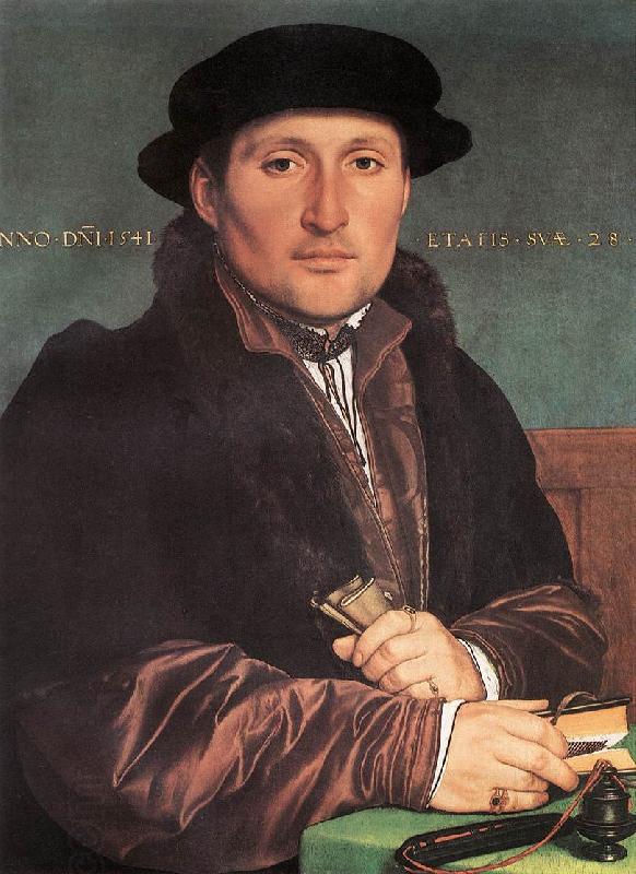 HOLBEIN, Hans the Younger Unknown Young Man at his Office Desk sf China oil painting art